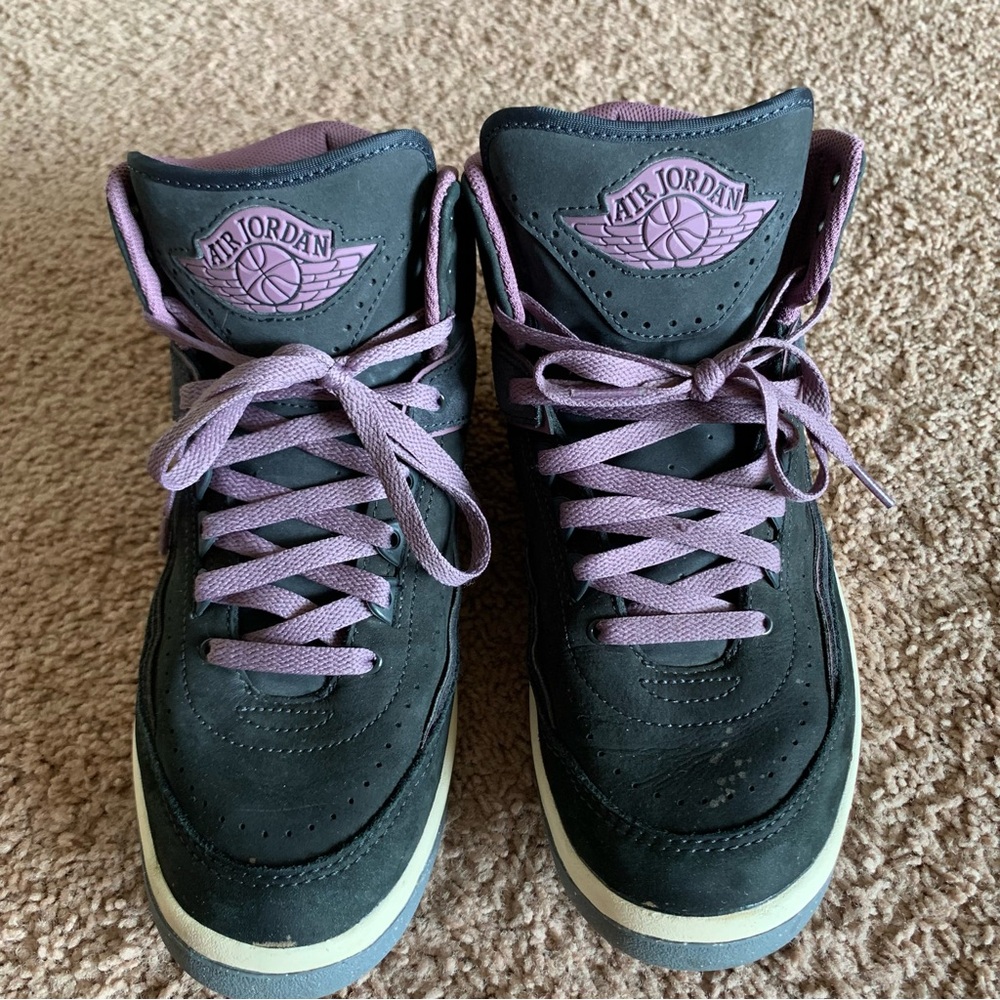 Nike Air Jordan Retro Sneakers Shoes Women’s 9 Men’s 7.5 Black Purple